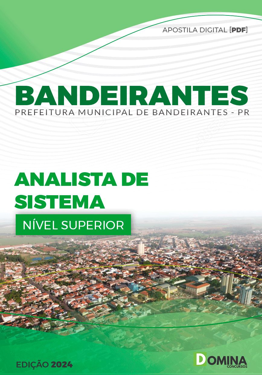 Apostila Pref Bandeirantes PR 2024 Analista Sistema