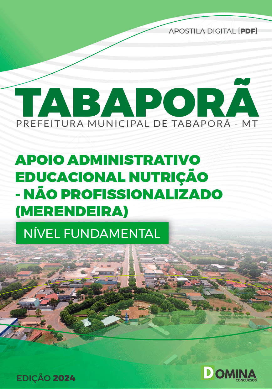 Apostila Pref Tabaporã MT 2024 Merendeira