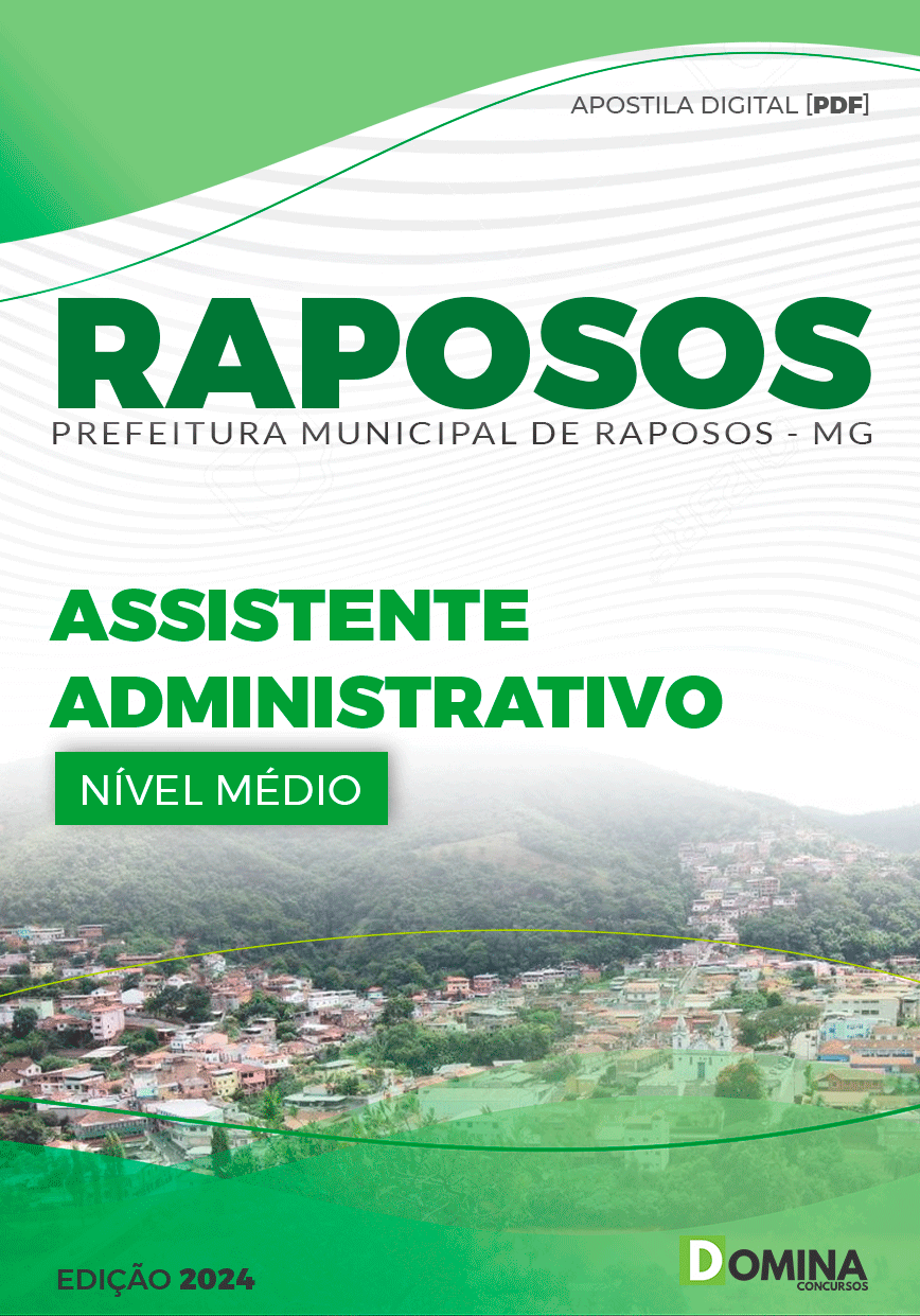Apostila Pref Raposos MG 2024 Assistente Administrativo