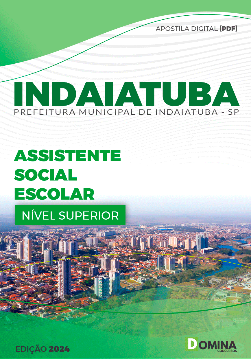 Apostila Pref Indaiatuba SP 2024 Analista Social Escolar
