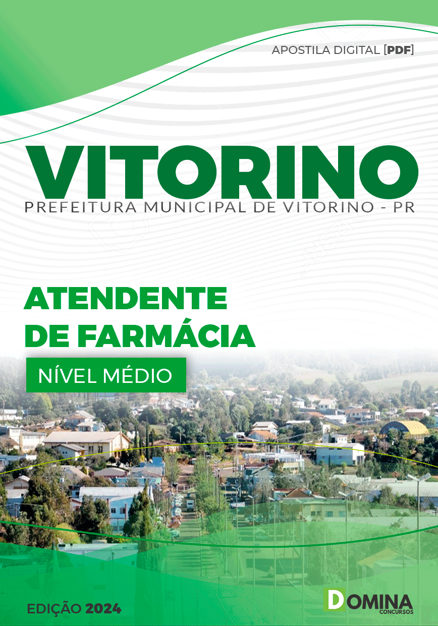 Apostila Pref Vitorino PR 2024 Atendente de Farmácia