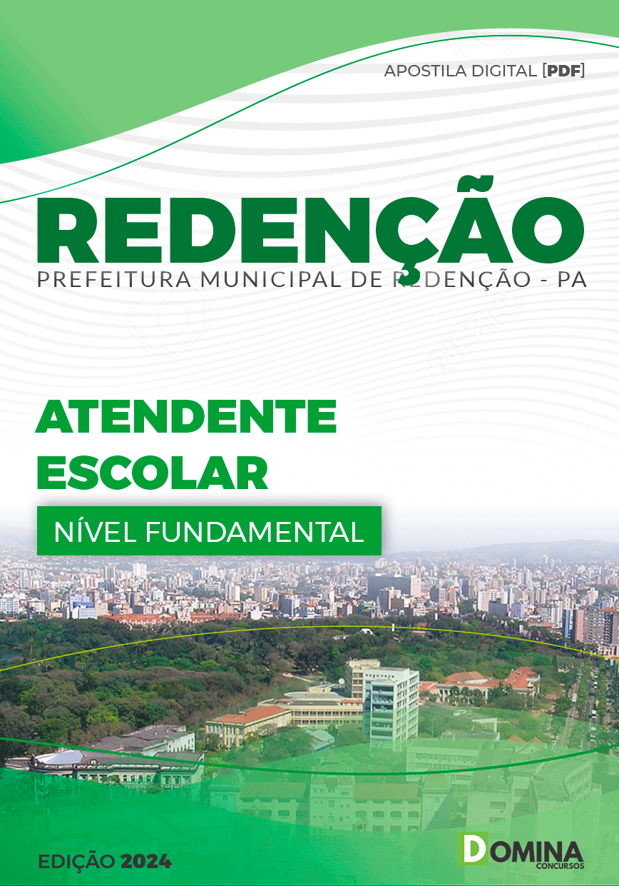 Apostila Pref Redenção PA 2024 Atendente Escolar