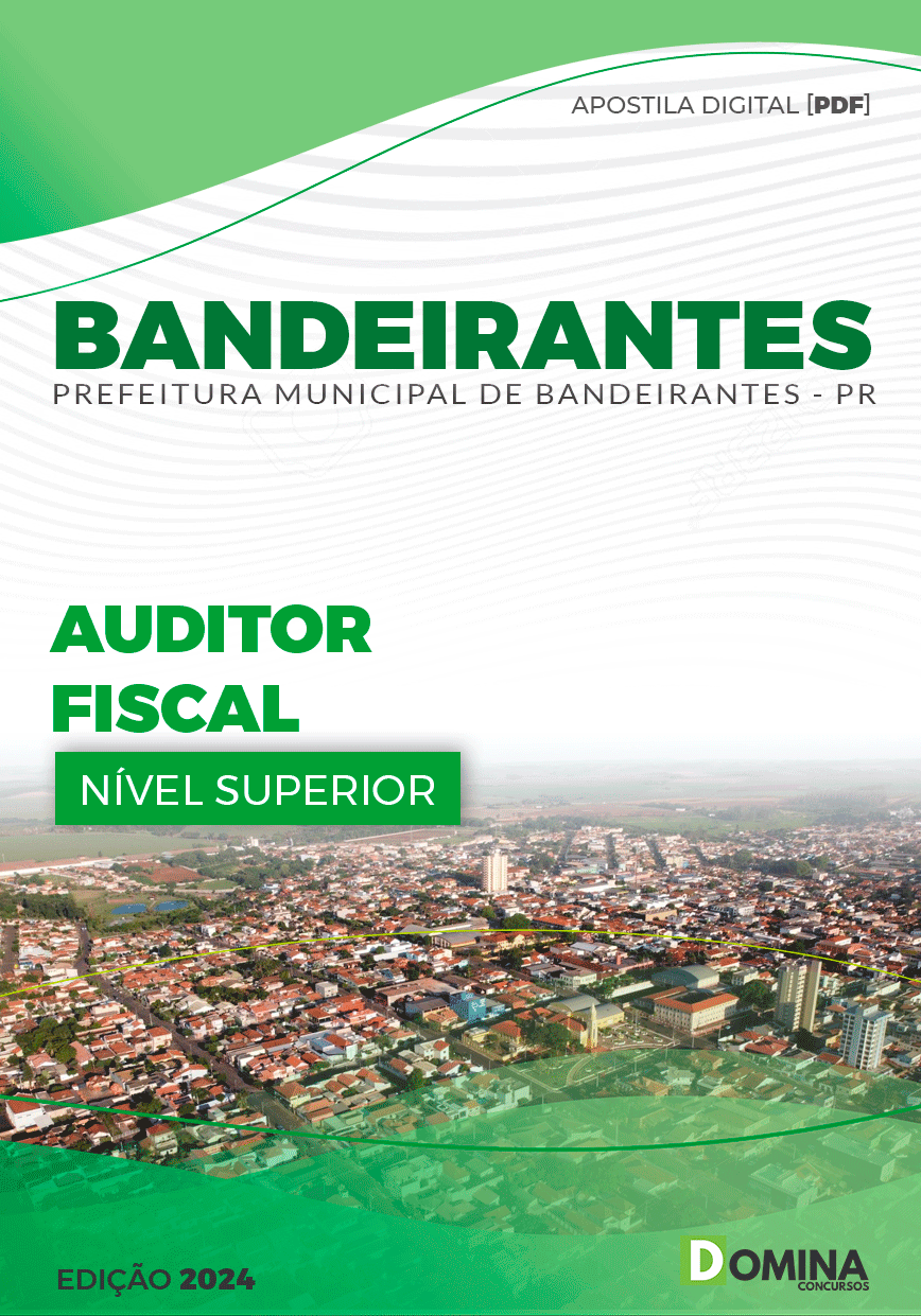 Apostila Pref Bandeirantes PR 2024 Auditor Fiscal