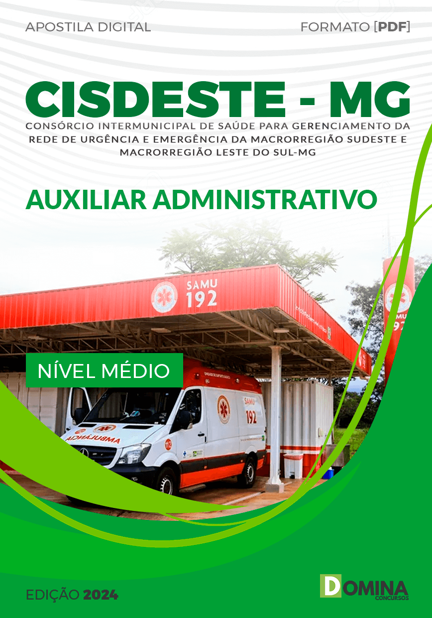 Apostila Concurso CISDESTE MG 2024 Auxiliar Administrativo