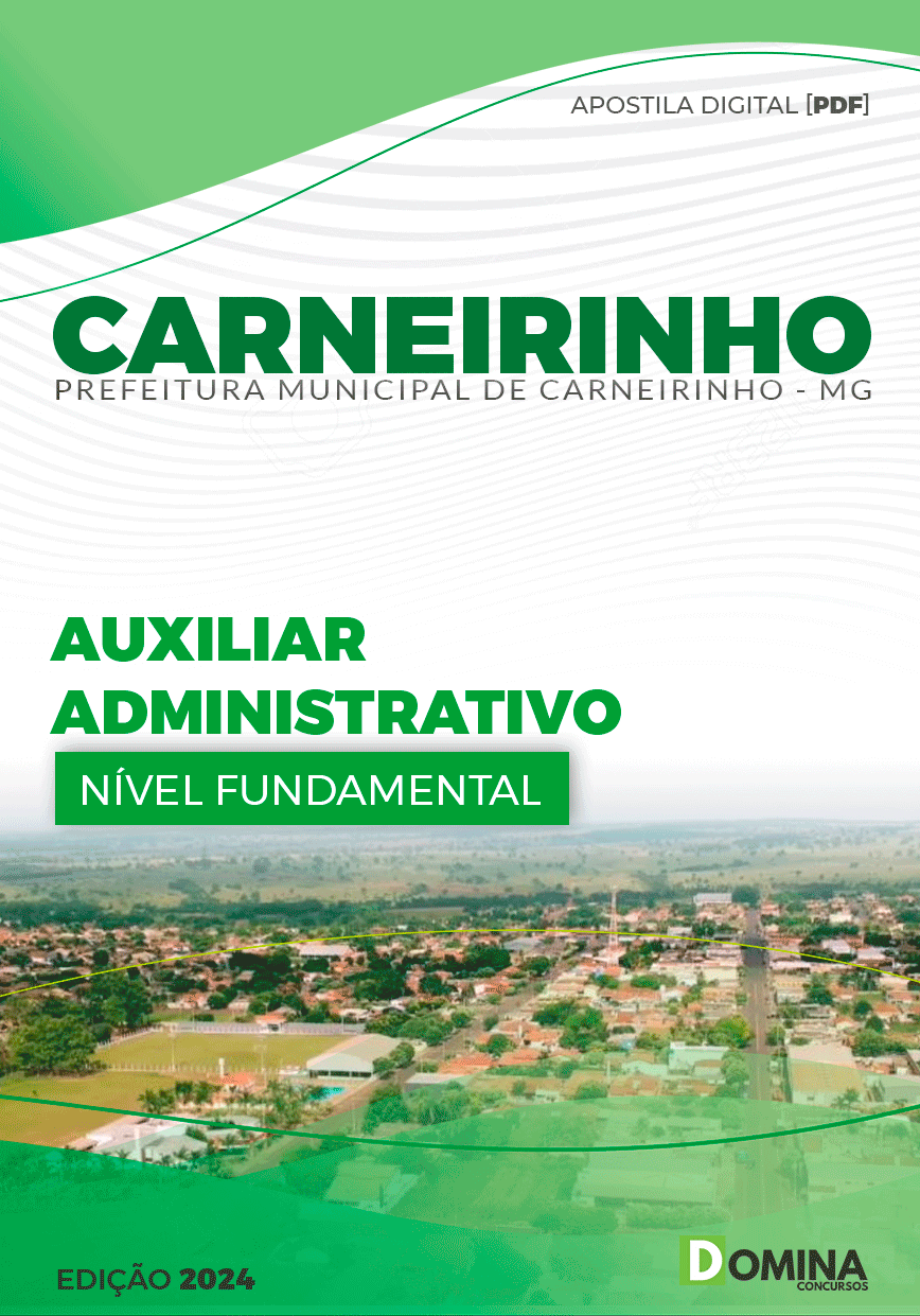 Apostila Pref Carneirinho MG 2024 Auxiliar Administrativo