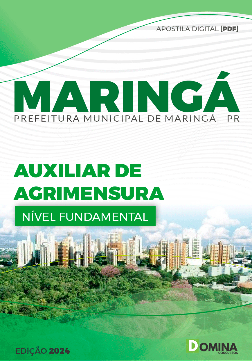 Apostila Pref Maringá PR 2024 Auxiliar de Agrimensura