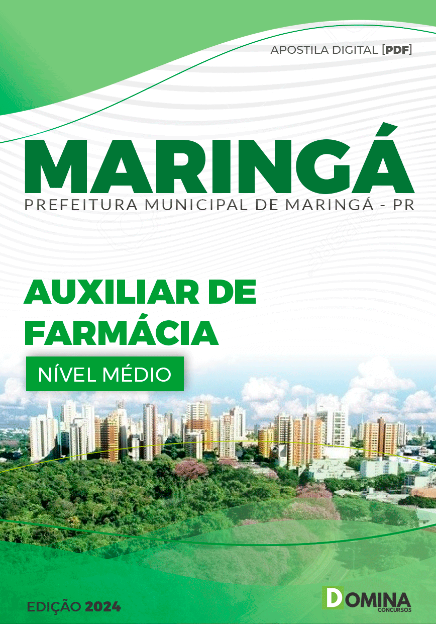 Apostila Pref Maringá PR 2024 Auxiliar de Farmácia