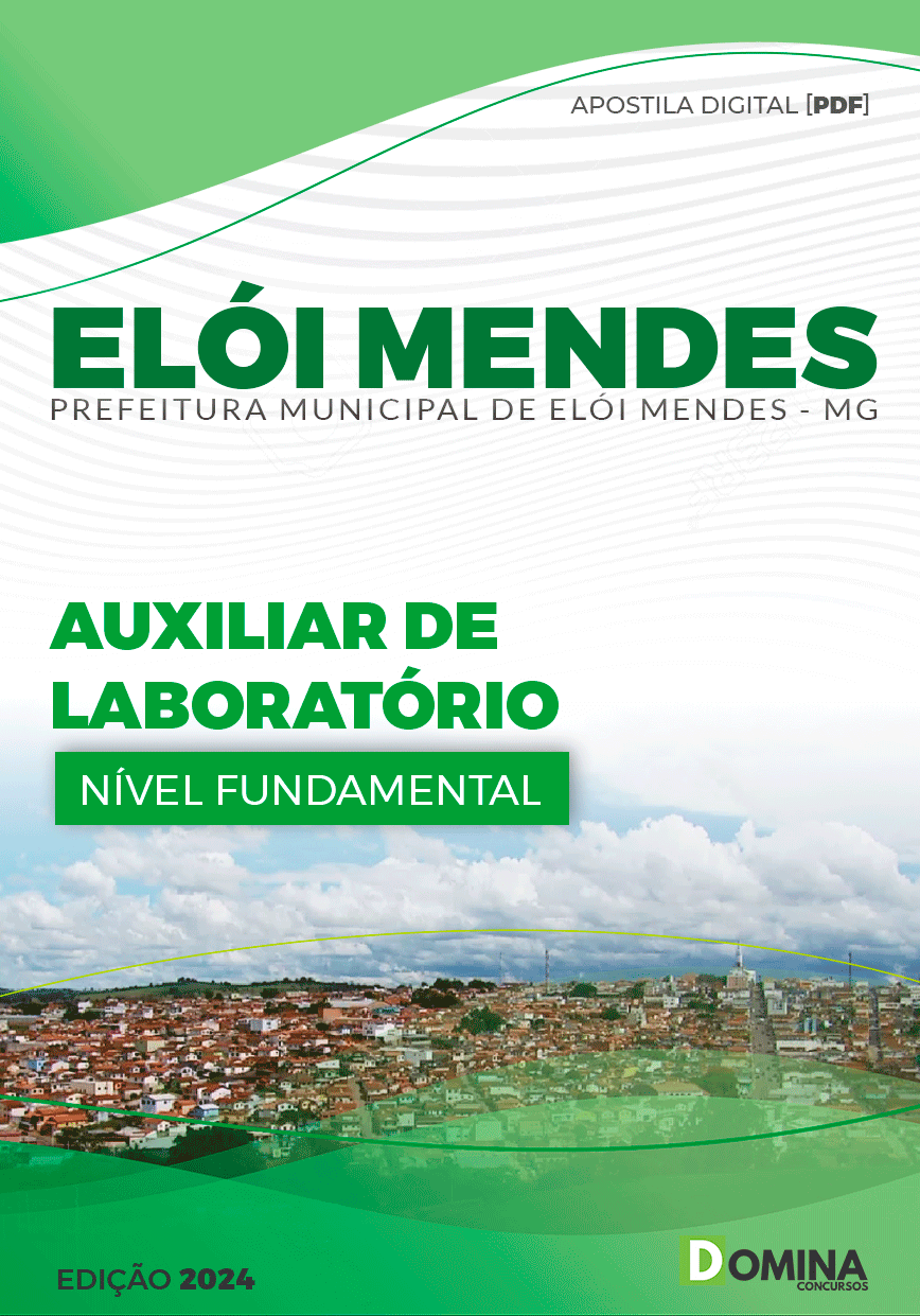 Apostila Pref Elói Mendes MG 2024 Auxiliar de Laboratório