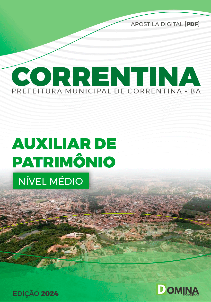 Apostila Pref Correntina BA 2024 Auxiliar Patrimônio