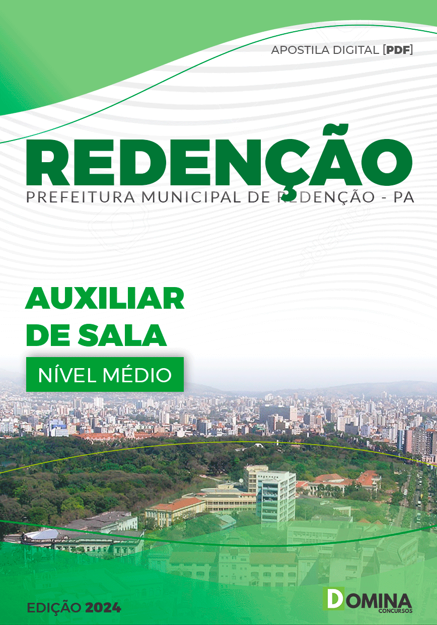 Apostila Pref Redenção PA 2024 Auxiliar Sala