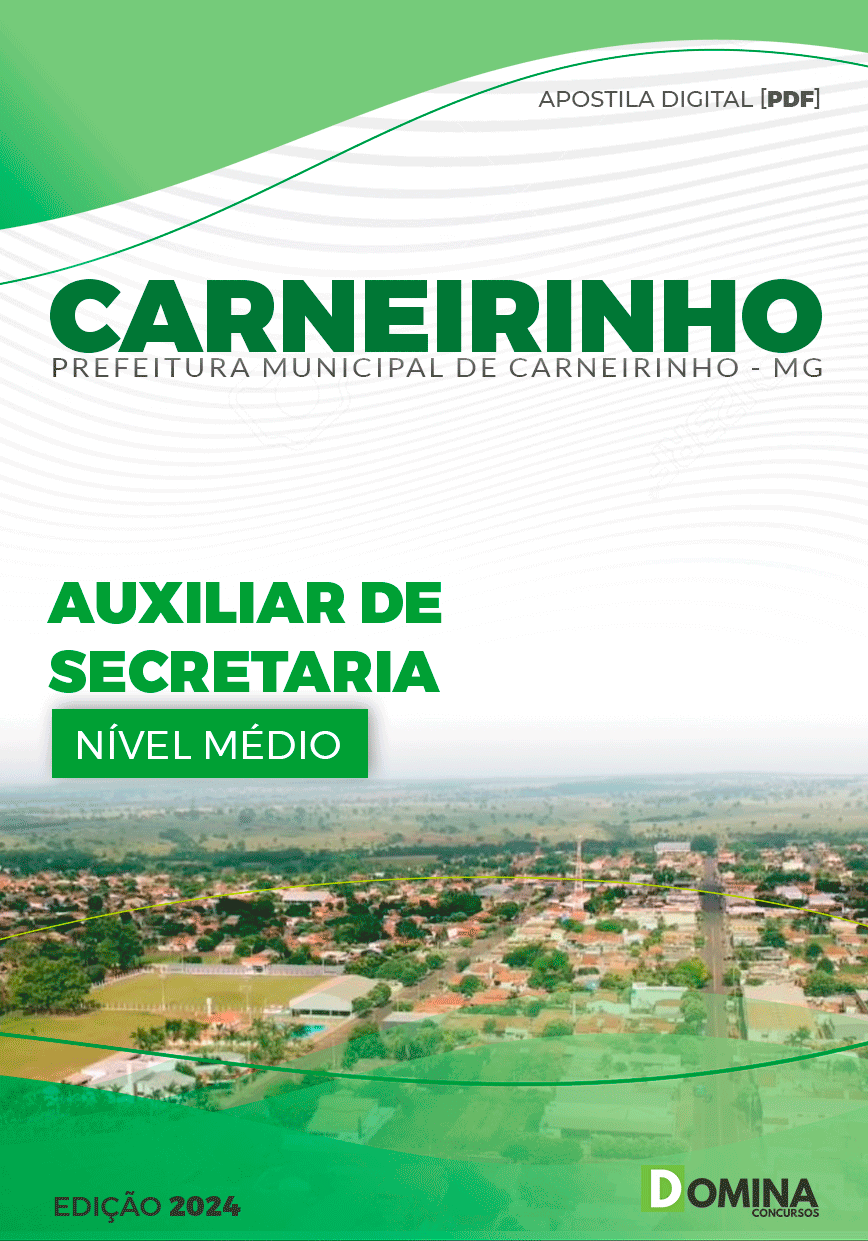 Apostila Pref Carneirinho MG 2024 Auxiliar de Secretaria