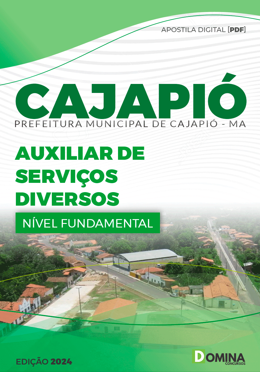 Apostila Pref Cajapió MA 2024 Auxiliar Serviço Gerias