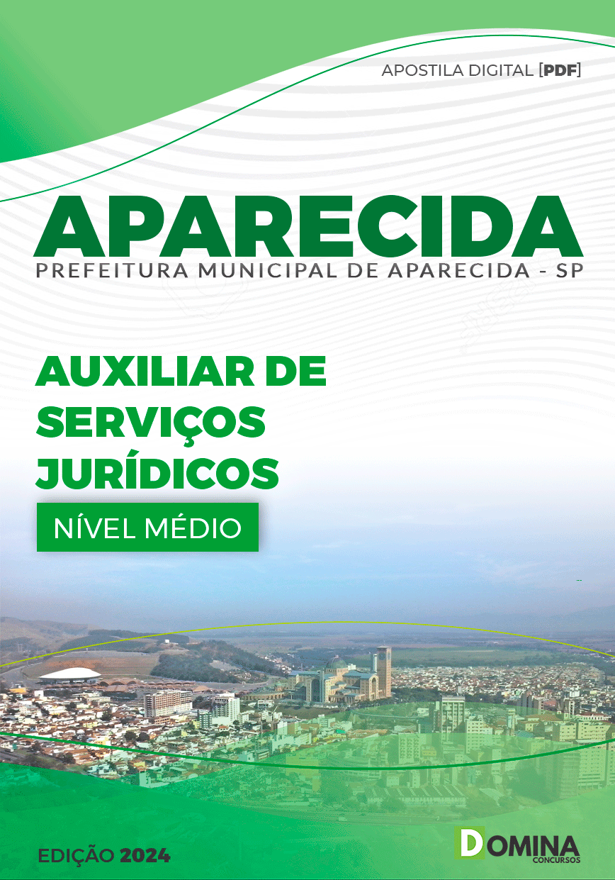 Apostila Pref Aparecida SP 2024 Auxiliar de Serviços Jurídicos