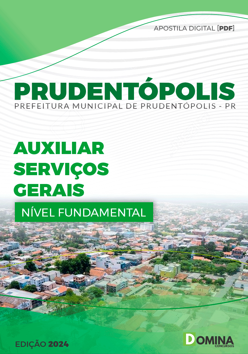 Apostila Pref Prudentópolis PR 2024 Auxiliar Serviço Gerais