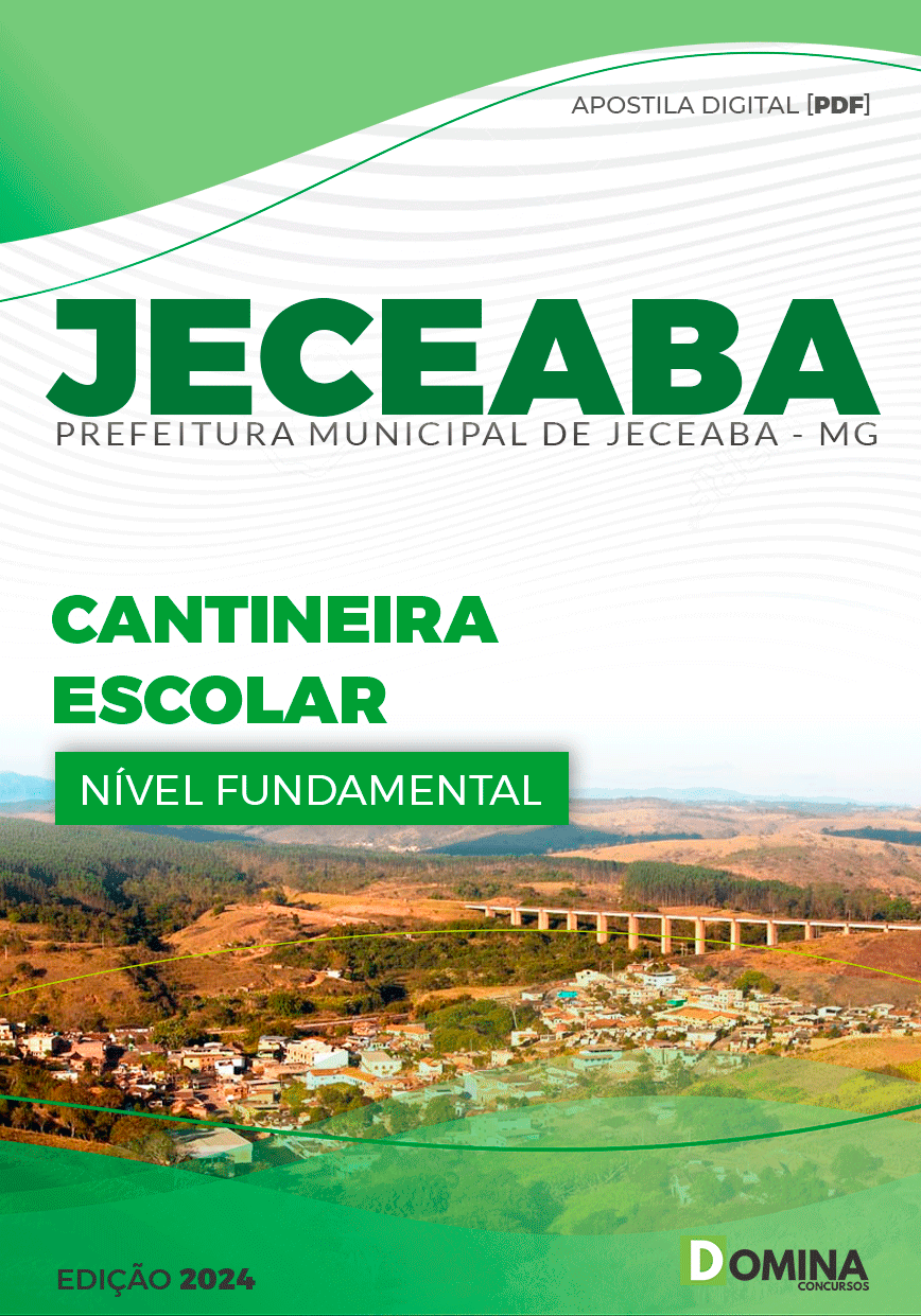 Apostila Pref Jeceaba MG 2024 Cantineira Escolar