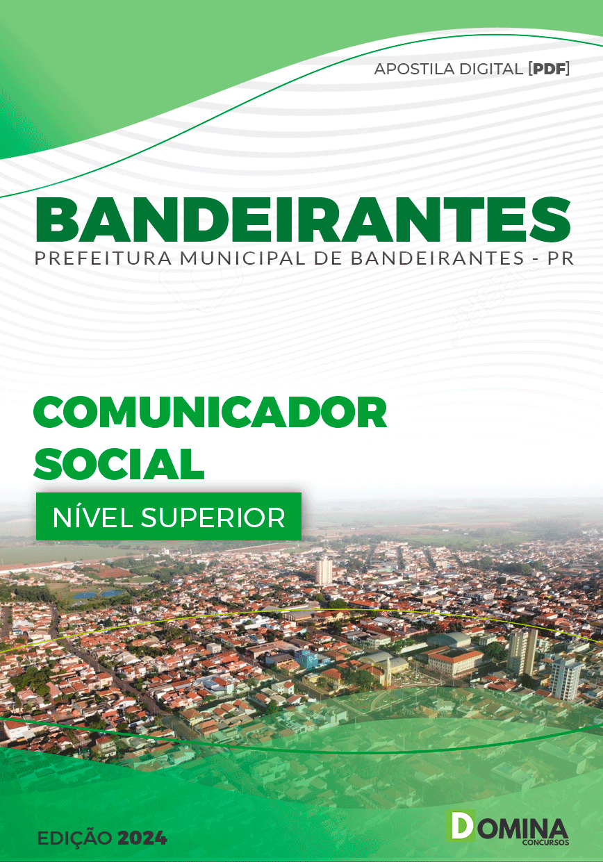 Apostila Pref Bandeirantes PR 2024 Comunicador Social