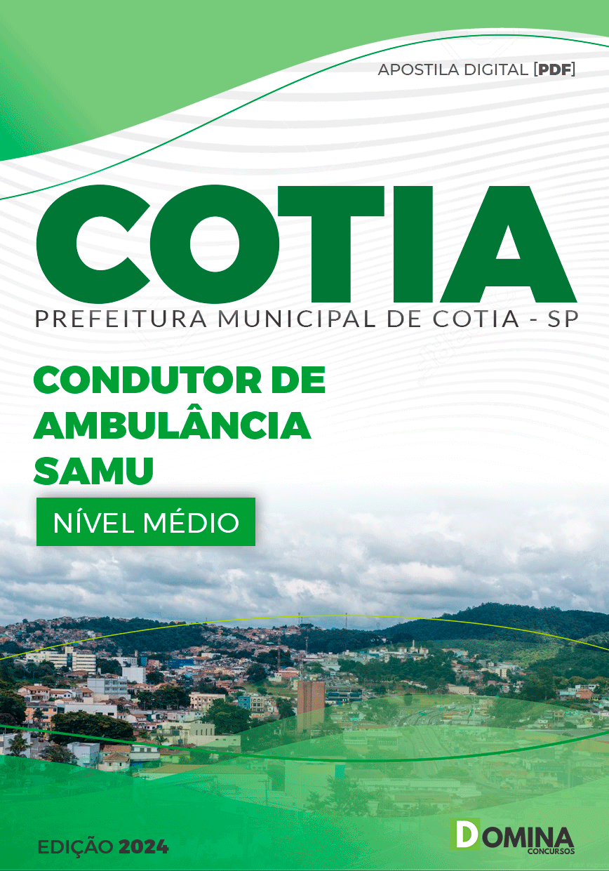 Apostila Concurso Pref Cotia SP 2024 Condutor Ambulância