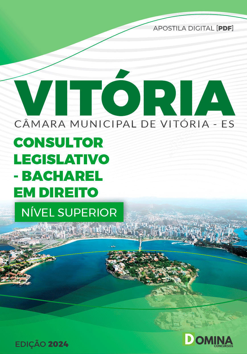 Apostila Câmara Vitória ES 2024 Consultor Legislativo Bacharel Direito