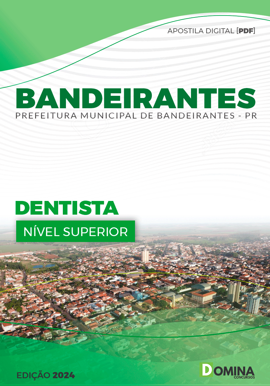 Apostila Pref Bandeirantes PR 2024 Dentista