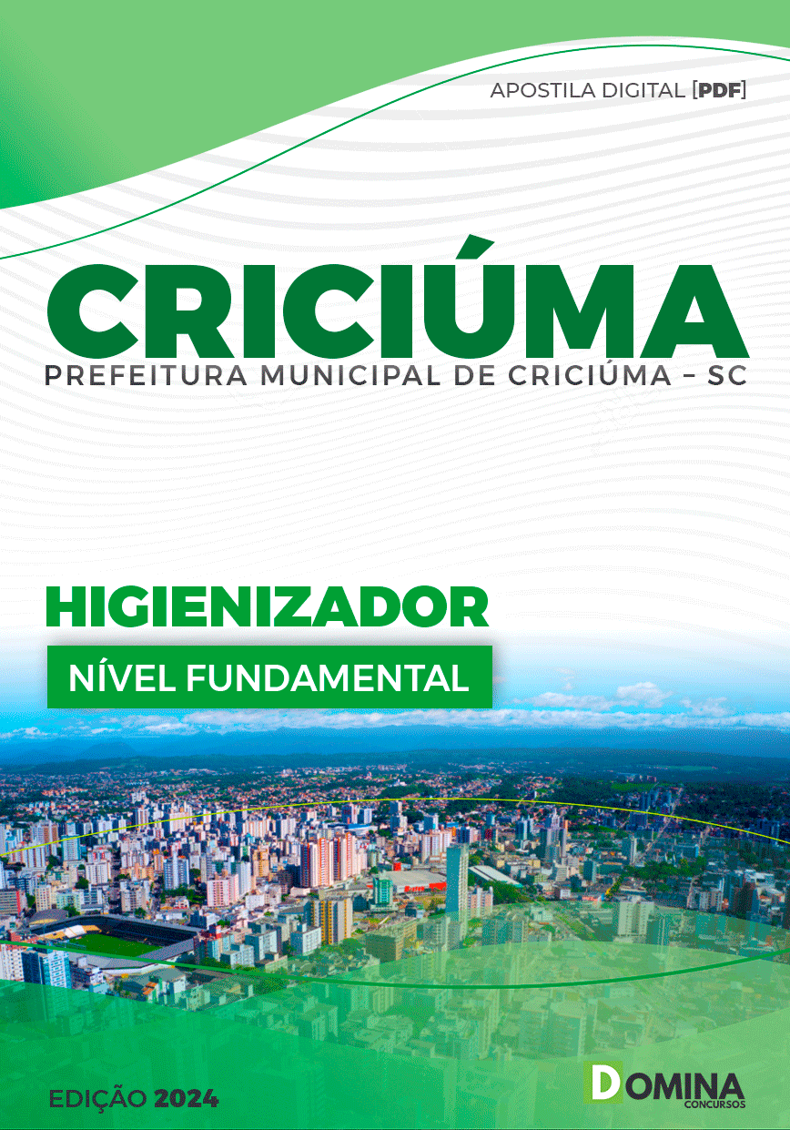 Apostila Pref Criciúma SC 2024 Higienizador