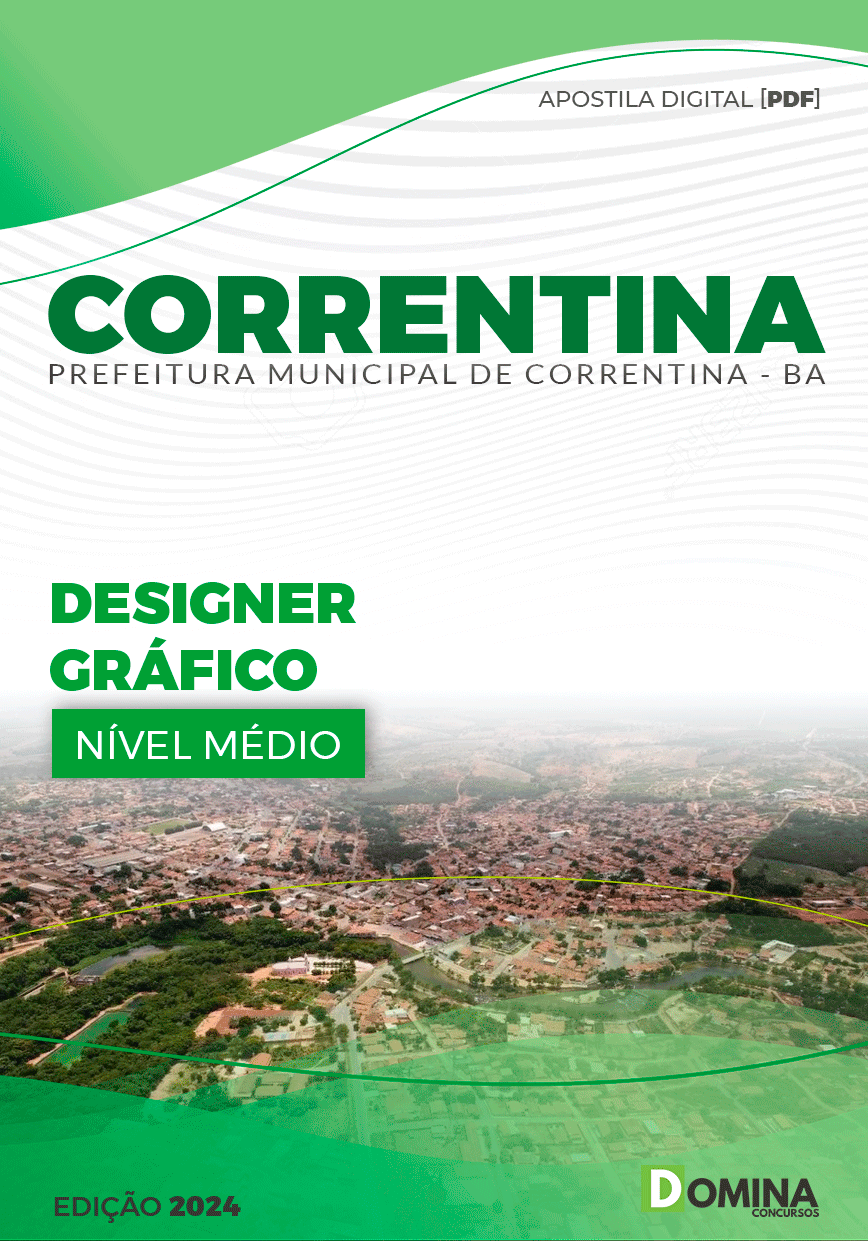 Apostila Pref Correntina BA 2024 Designer Gráfico