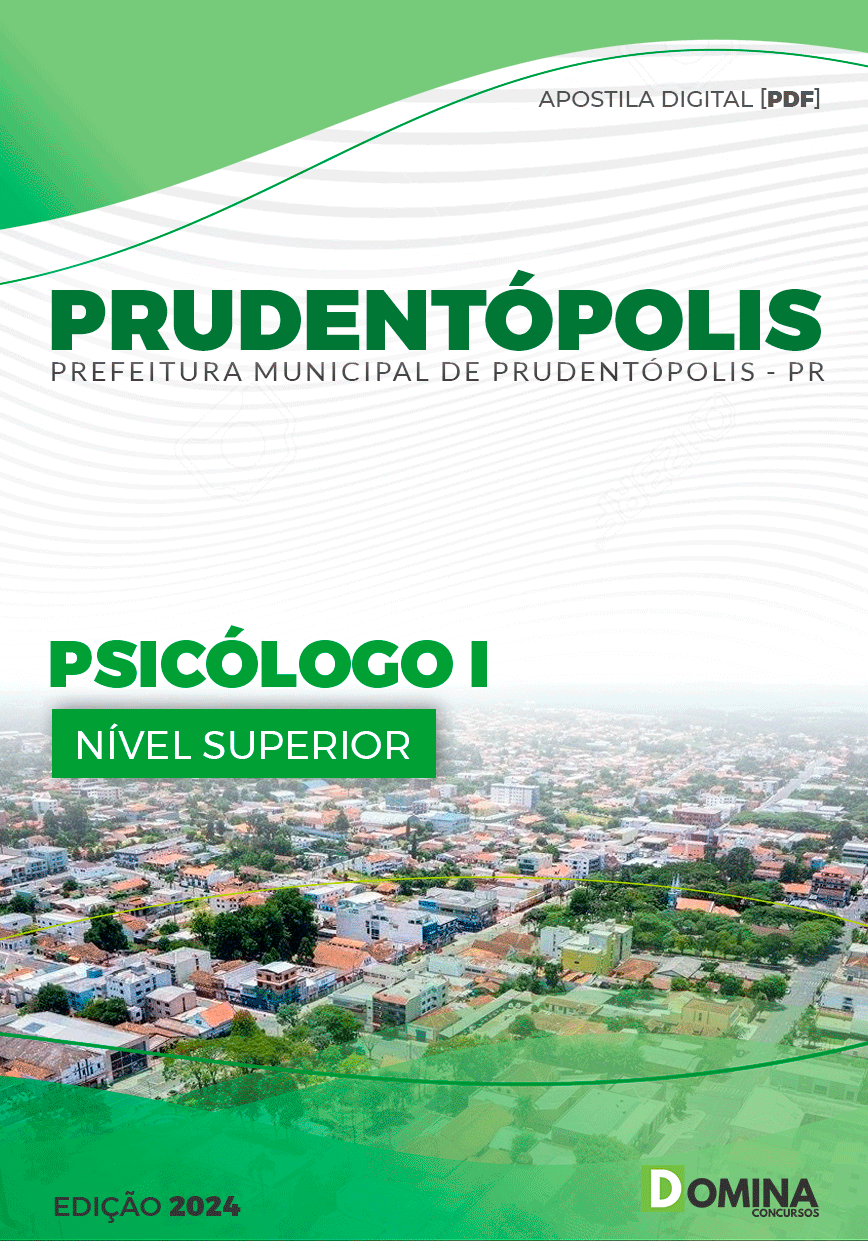 Apostila Pref Prudentópolis PR 2024 Psicólogo I