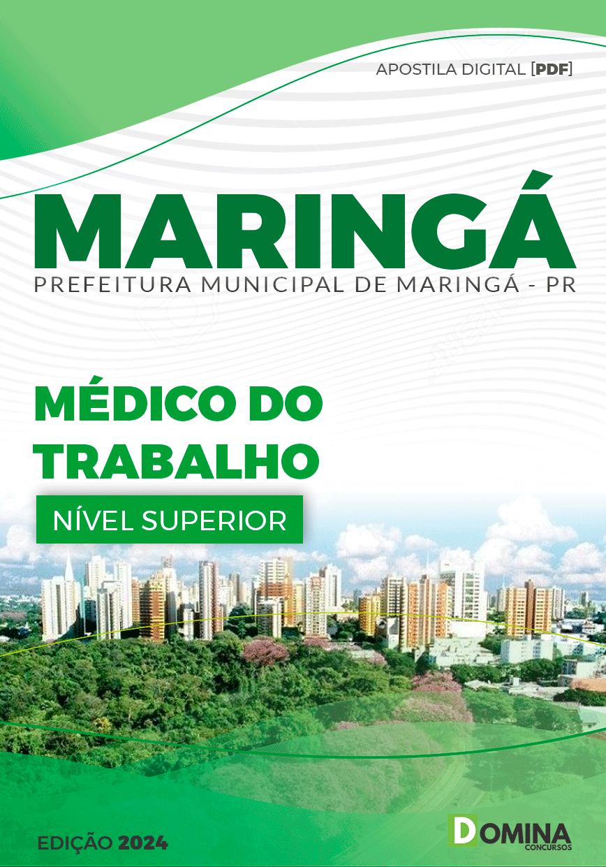 Apostila Pref Maringá PR 2024 Médico do Trabalho