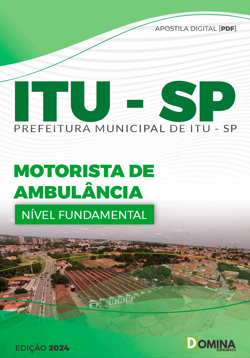 Apostila Pref Itu SP 2024 Motorista de Ambulância