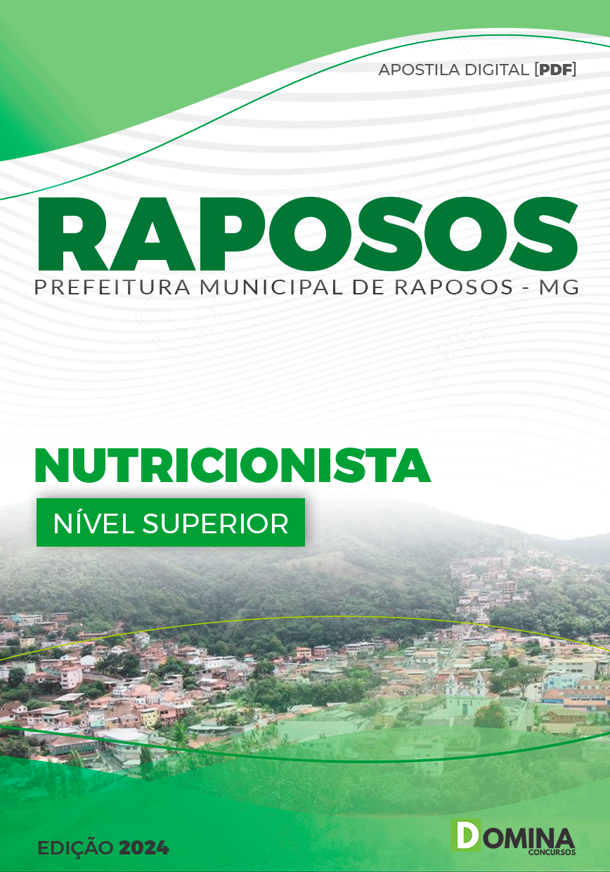 Apostila Pref Raposos MG 2024 Nutricionista