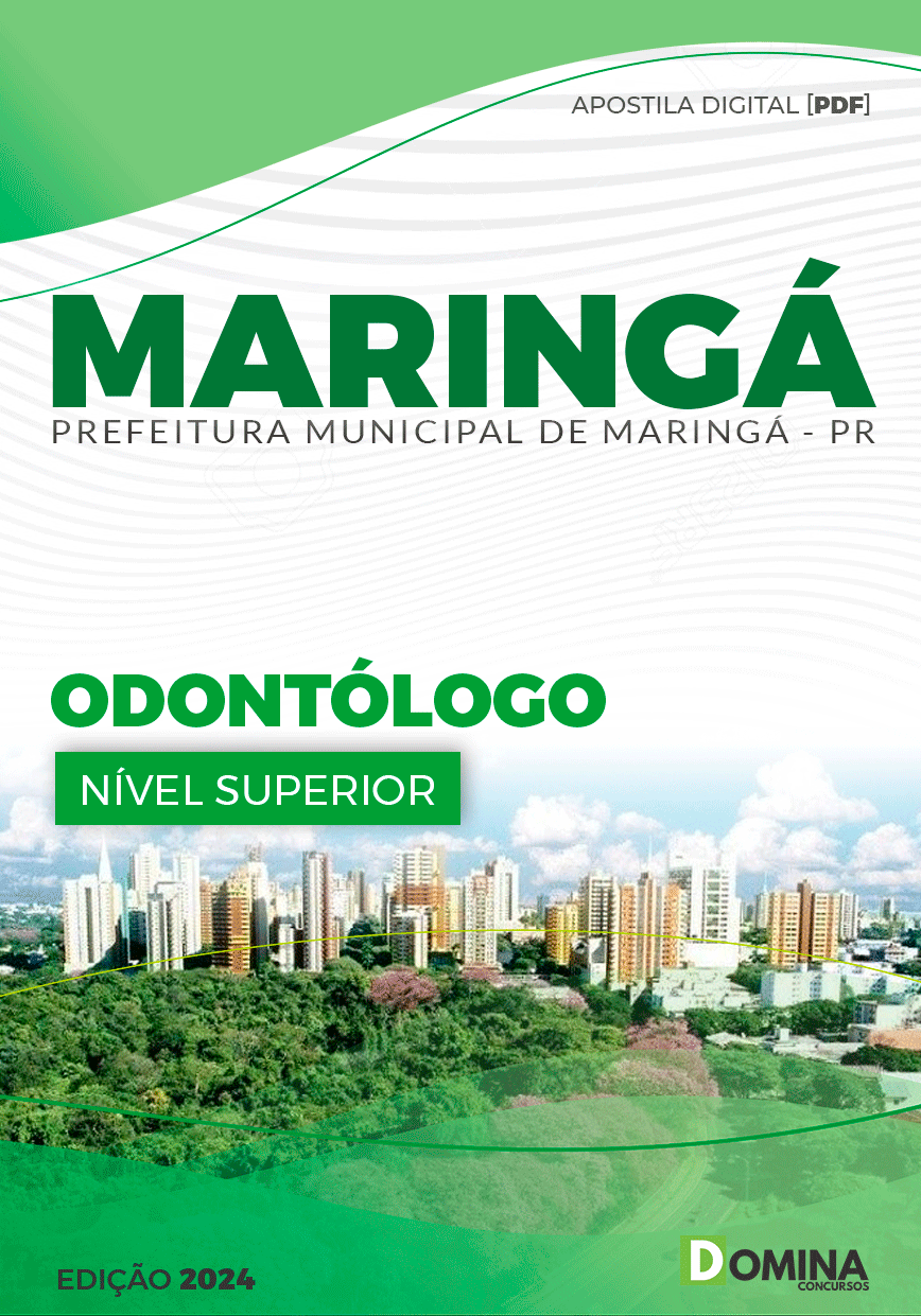 Apostila Pref Maringá PR 2024 Odontólogo