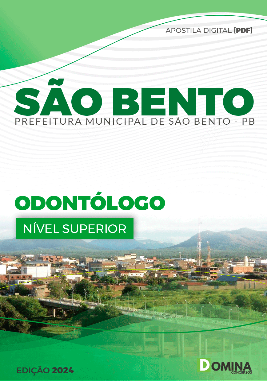 Apostila Pref São Bento PB 2024 Odontólogo