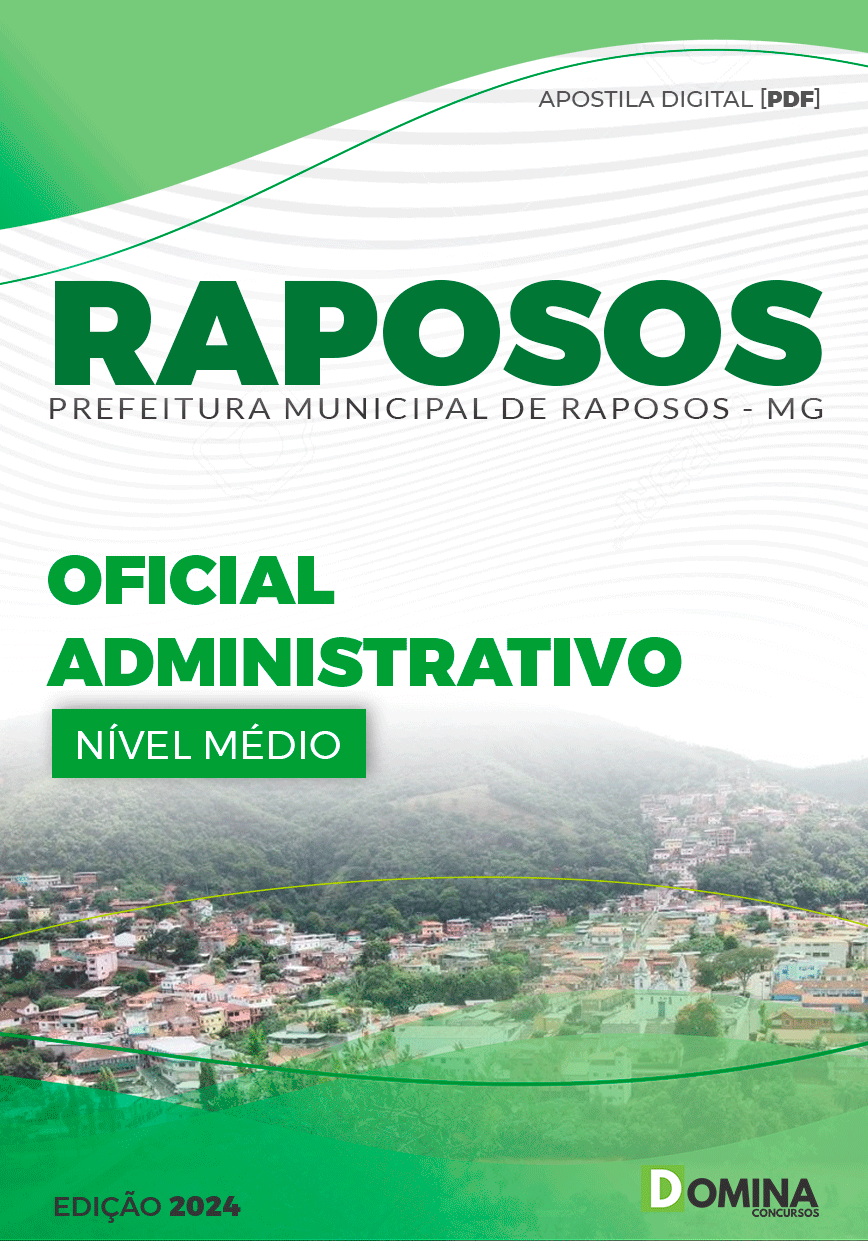 Apostila Pref Raposos MG 2024 Oficial Administrativo