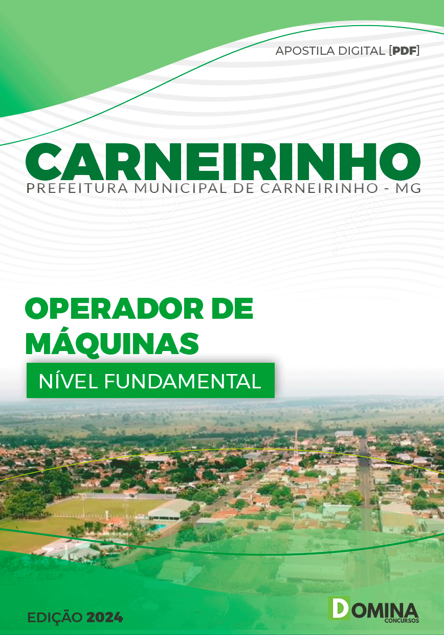 Apostila Pref Carneirinho MG 2024 Operador de Máquinas