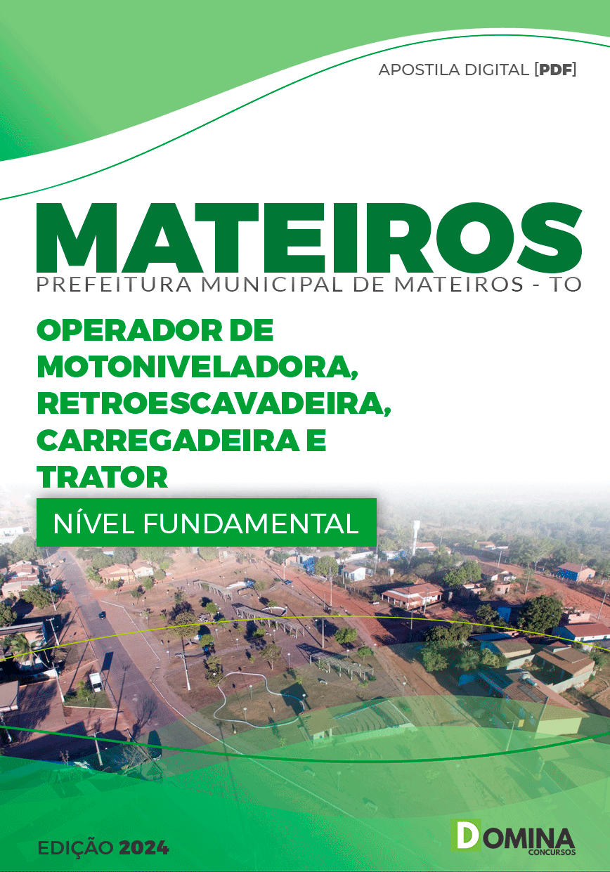 Apostila Pref Mateiros TO 2024 Operador Motoniveladora