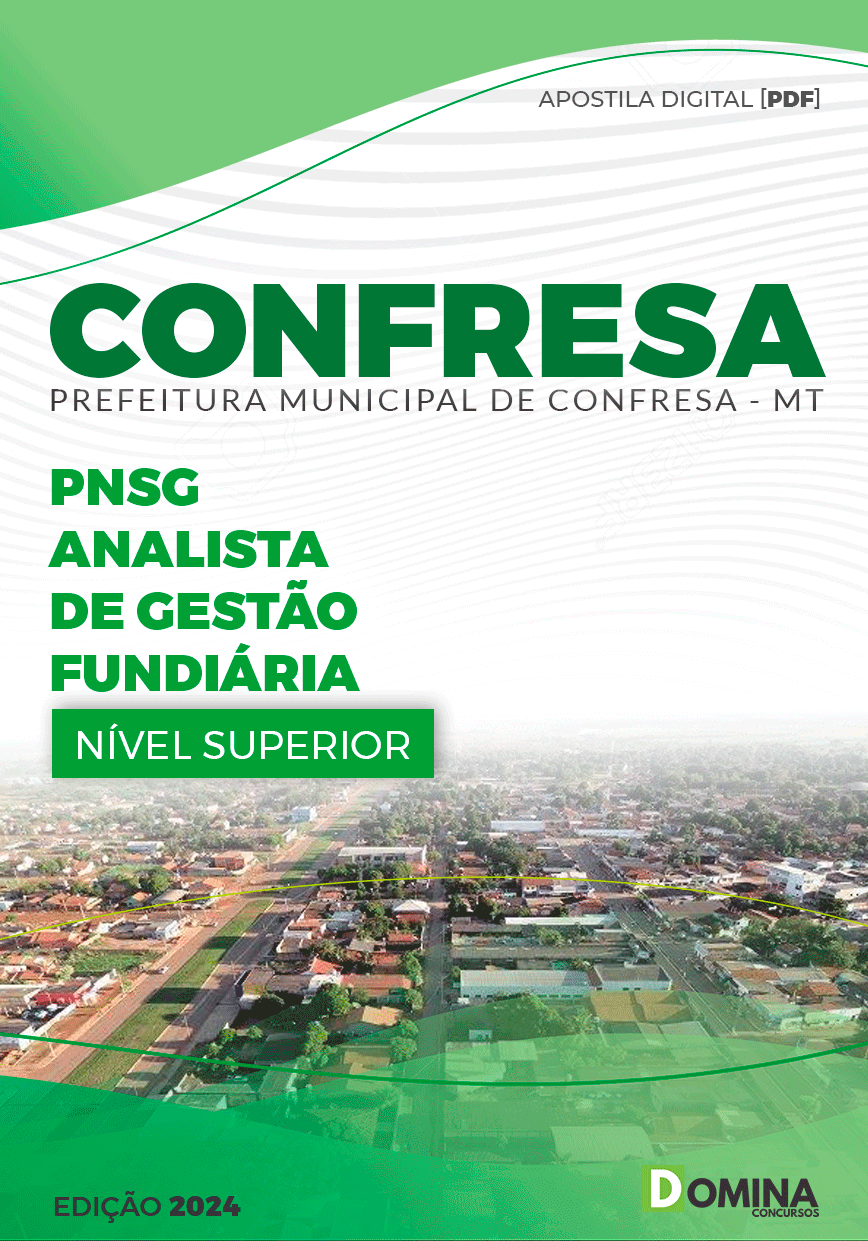 Apostila Pref Confresa MT 2024 Analista de Gestão Fundiária