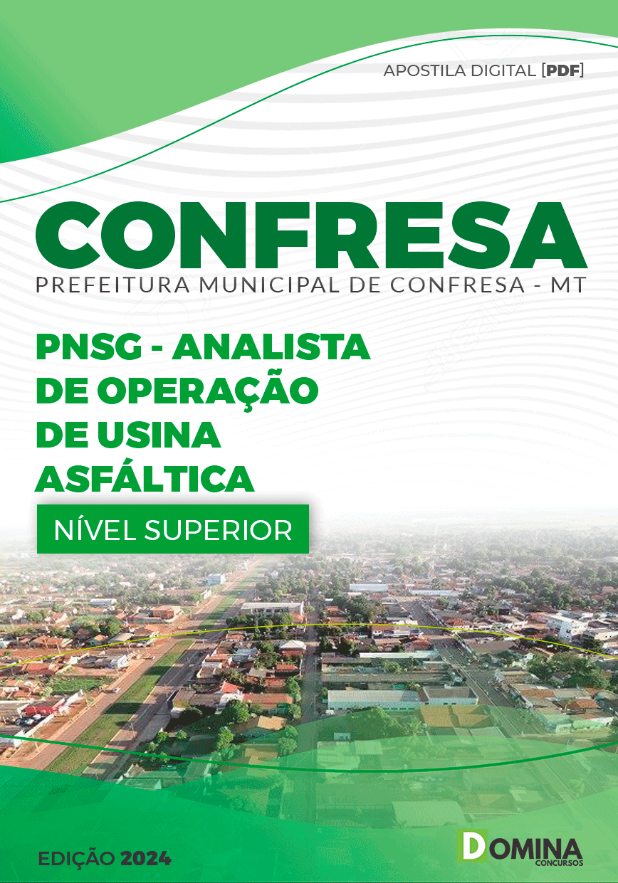 Pref Confresa MT 2024 Analista de Operação de Usina Asfáltica