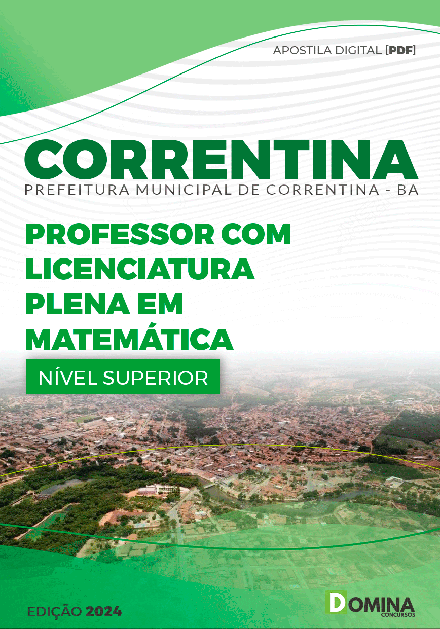 Apostila Pref Correntina BA 2024 Professor Matemática