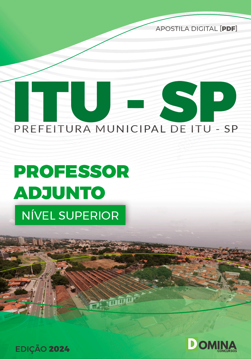 Apostila Pref Itu SP 2024 Professor Adjunto