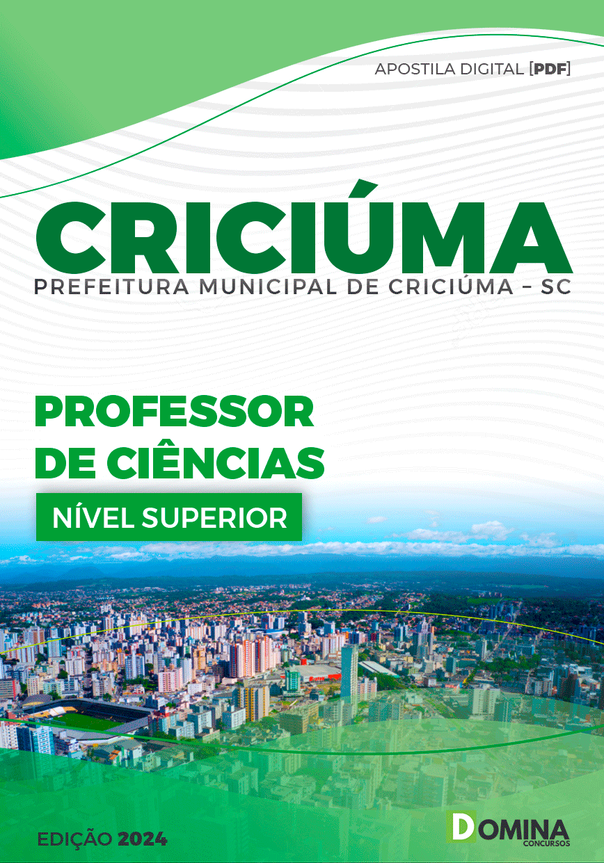 Apostila Pref Criciúma SC 2024 Professor Ciências