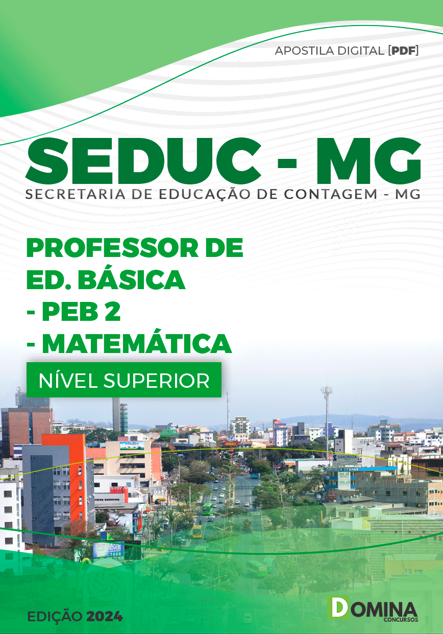 Apostila Pref Contagem MG 2024 Professor II Matemática