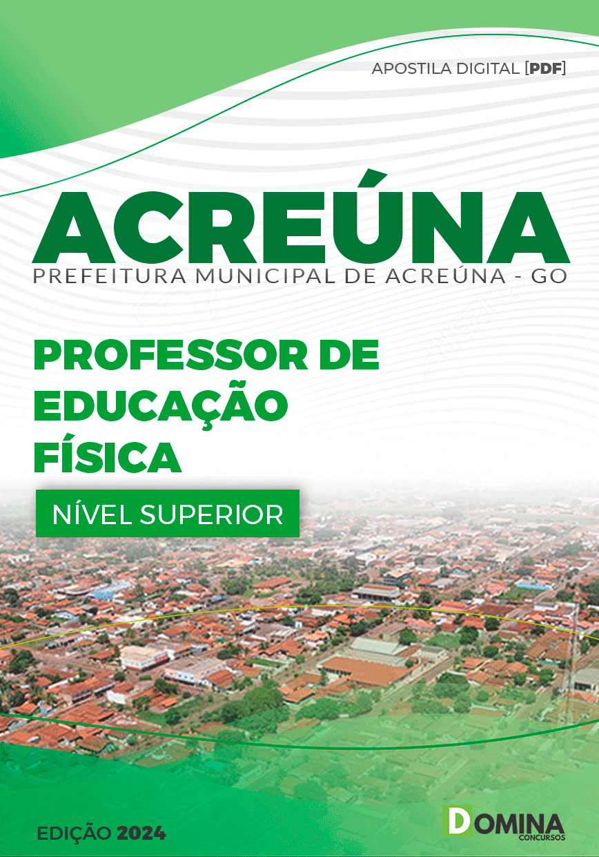 Apostila Pref Acreúna Go 2024 Professor de Educação Física