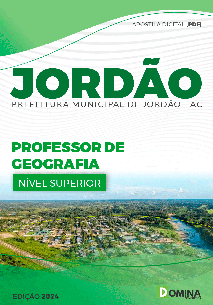 Apostila Pref Jordão AC 2024 Professor de Geografia