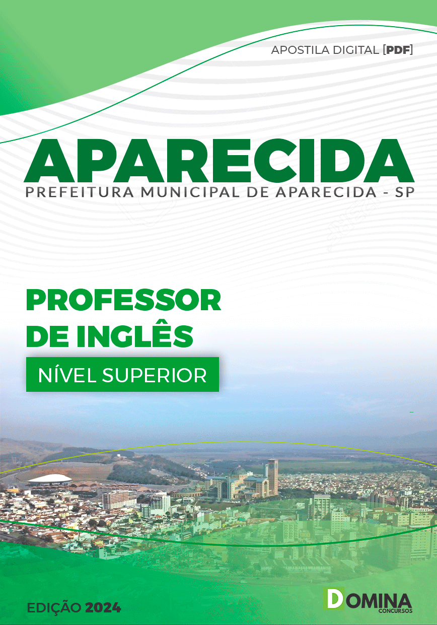 Apostila Pref Aparecida SP 2024 Professor de Inglês