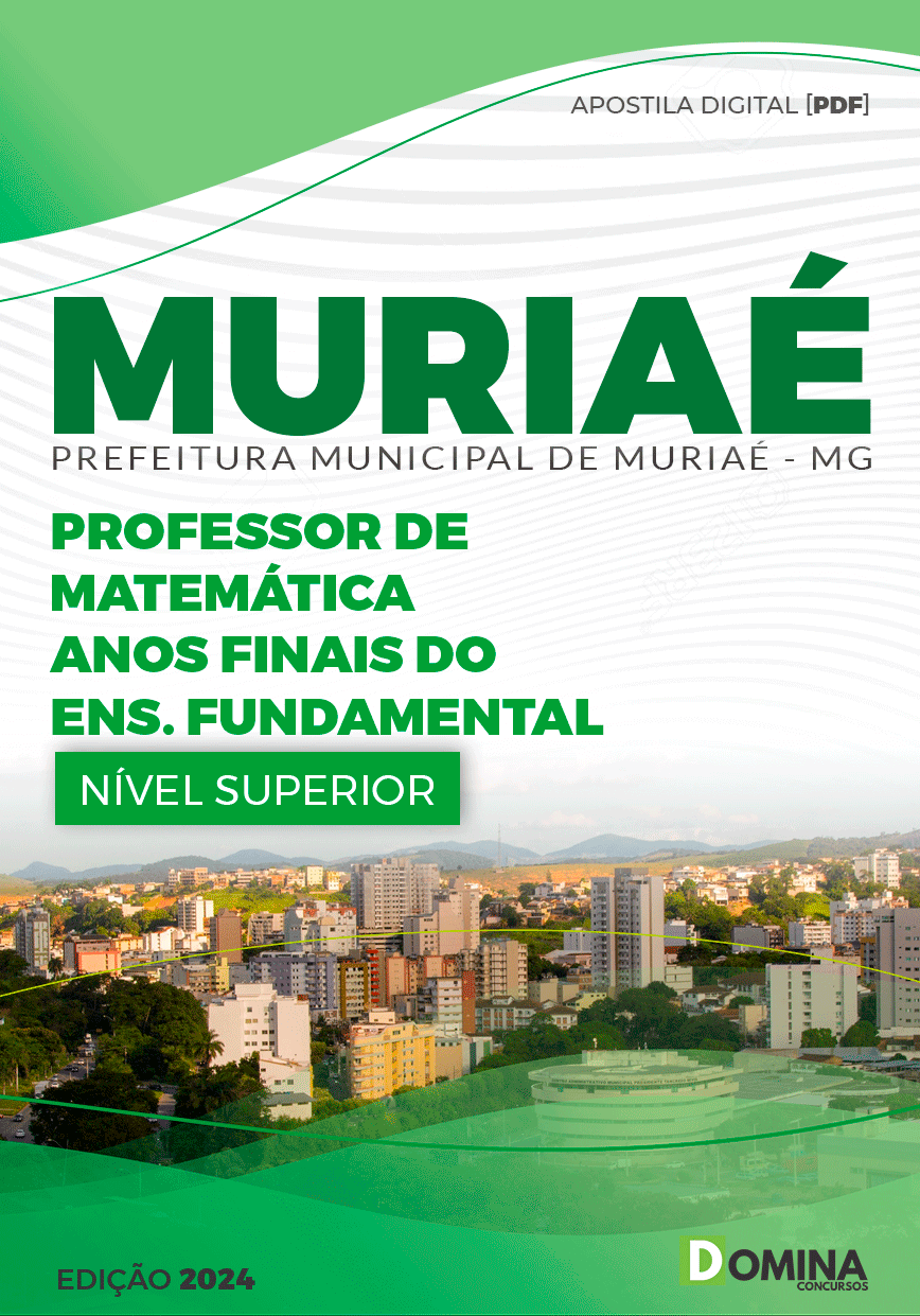 Apostila Pref Muriaé MG 2024 Professor Matemática