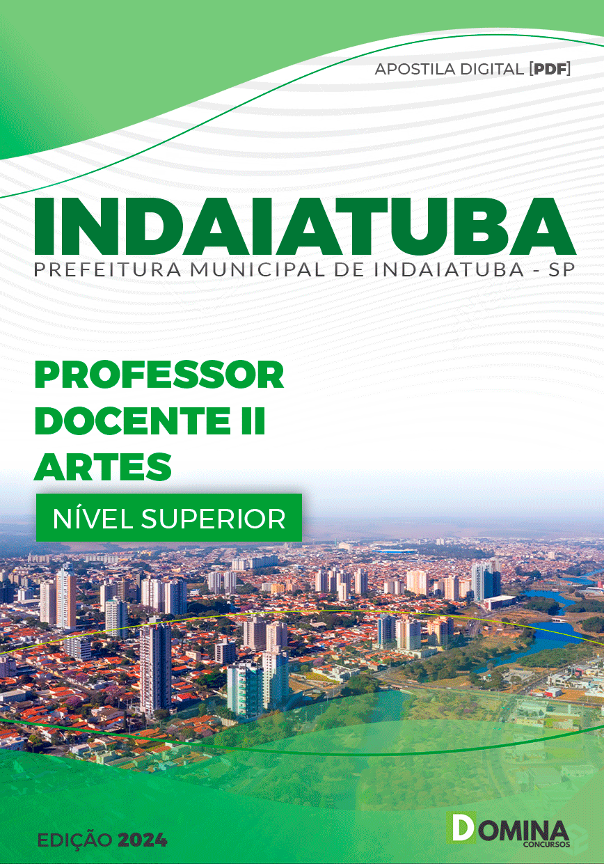 Apostila Pref Indaiatuba SP 2024 Professor Artes