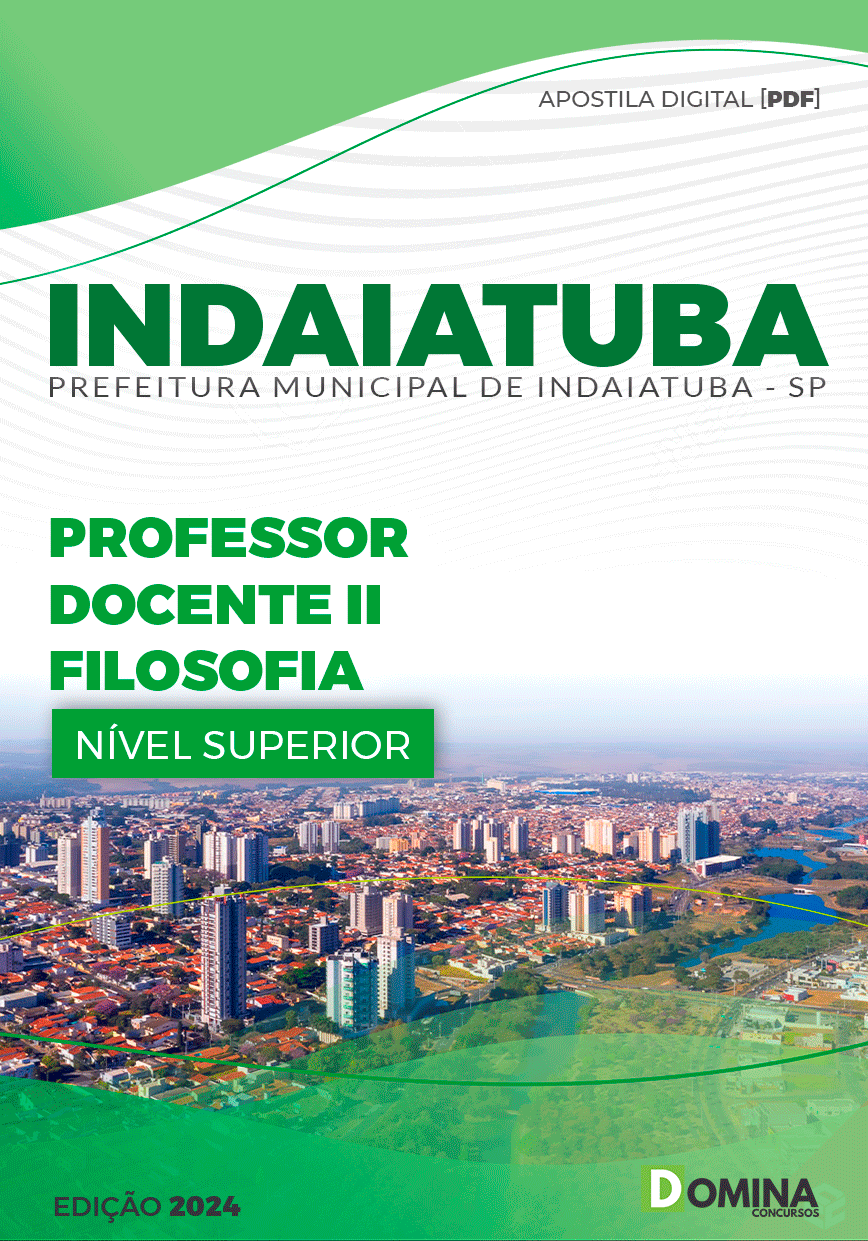 Apostila Pref Indaiatuba SP 2024 Professor Filosofia