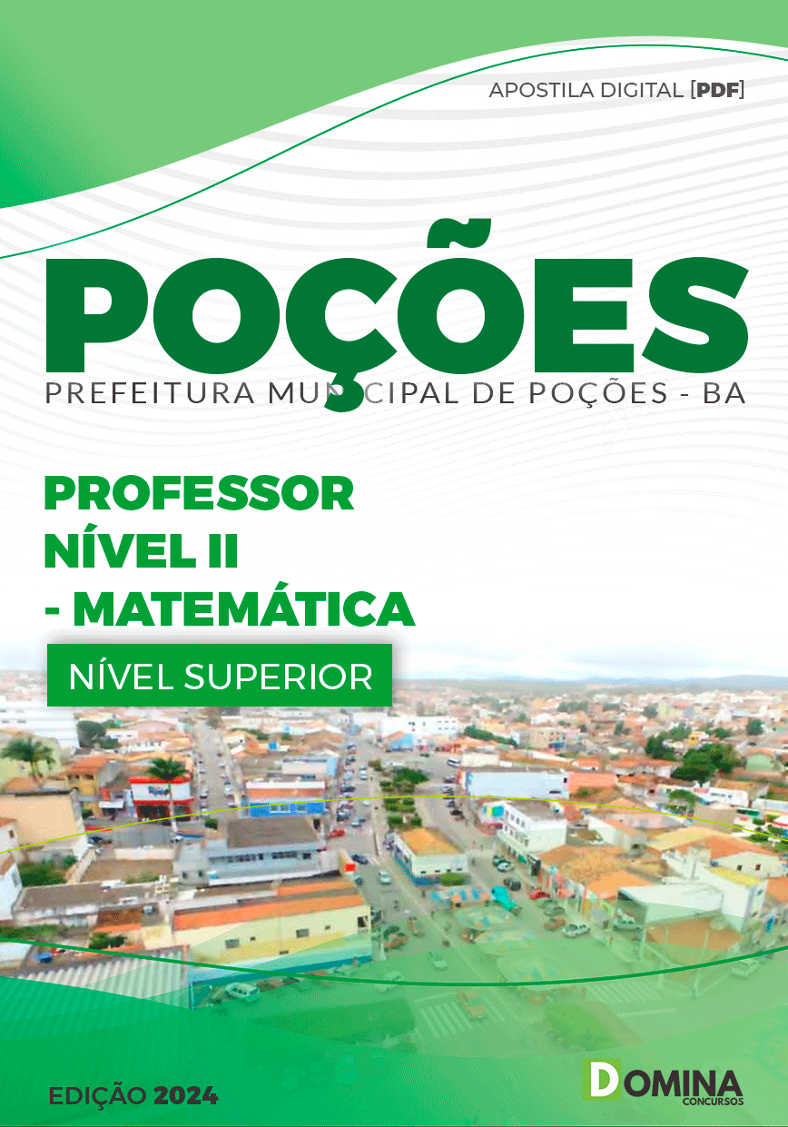 Apostila Pref Poções BA 2024 Professor de Matemática