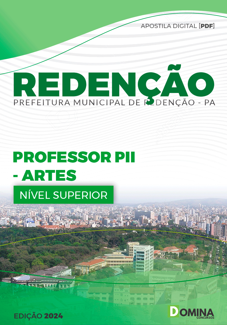 Apostila Pref Redenção PA 2024 Professor Artes