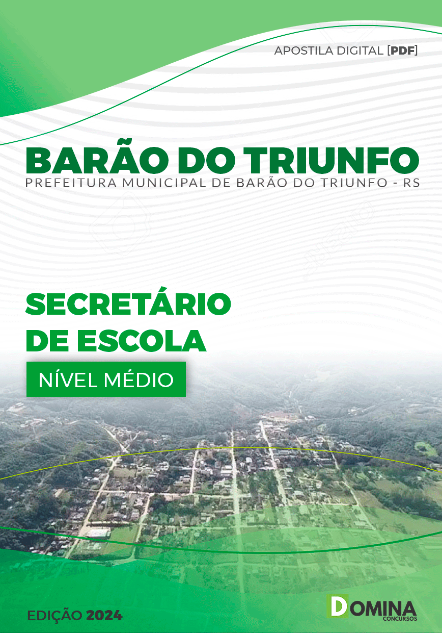 Apostila Pref Barão do Triunfo RS 2024 Secretário Escolar