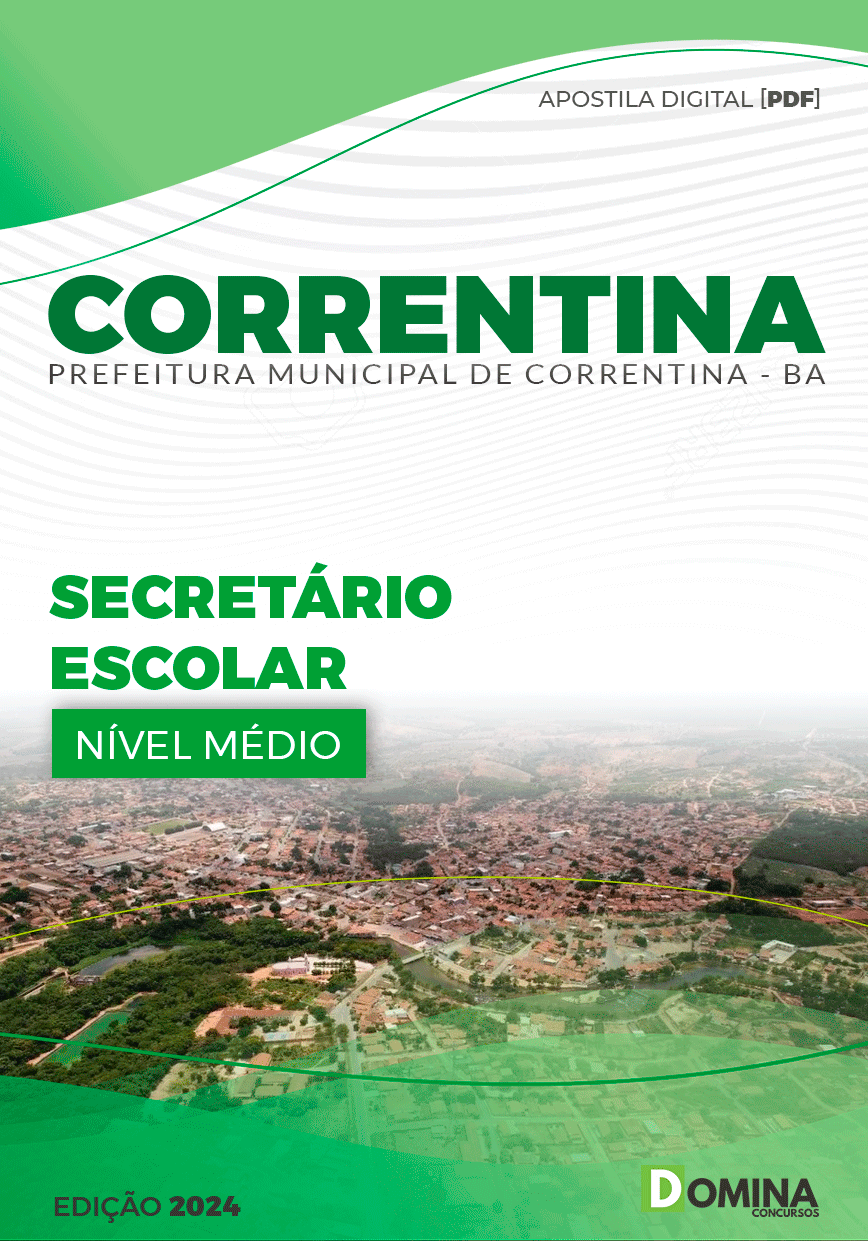 Apostila Pref Correntina BA 2024 Secretário Escolar